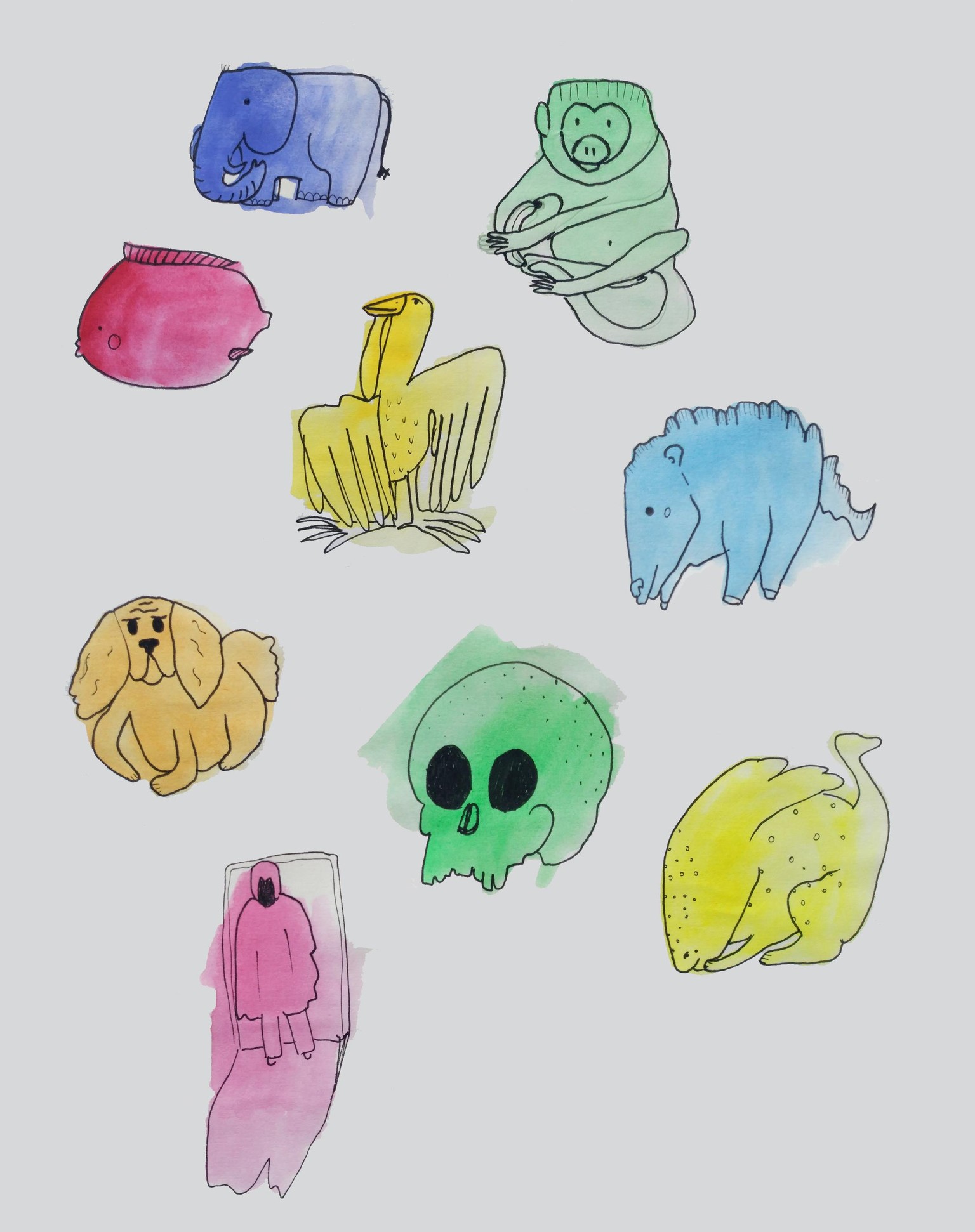 Watercolour blobs - image 1 - student project