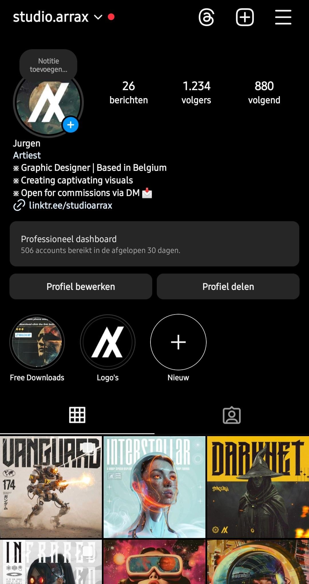 Instagram page project - image 1 - student project