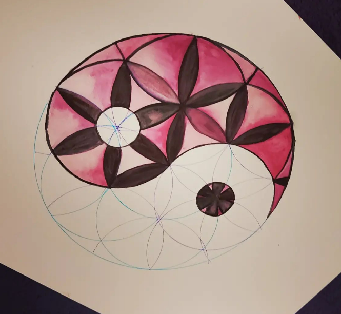 Ying Yang & flower of life - image 1 - student project