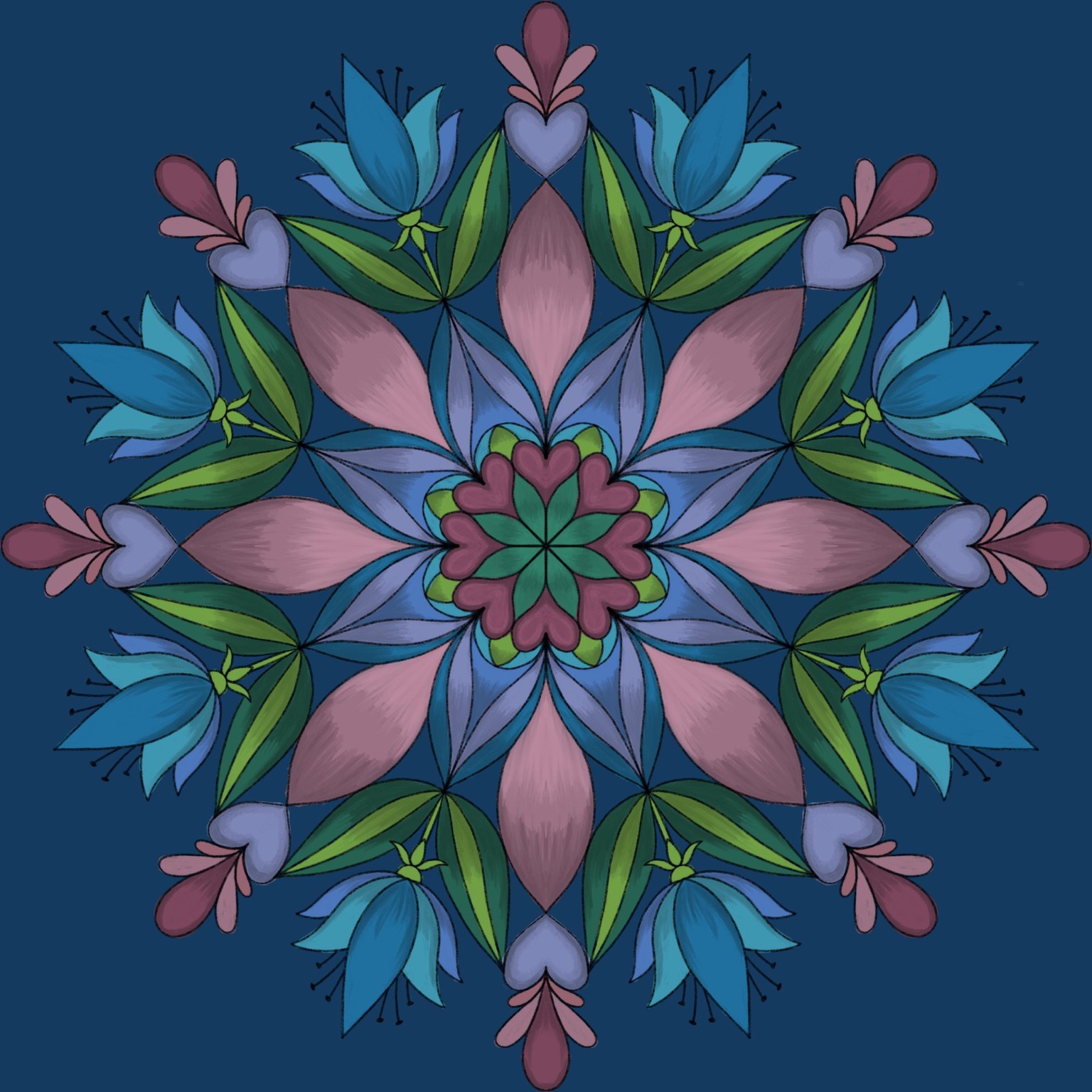 Painted Mandala - image 1 - student project