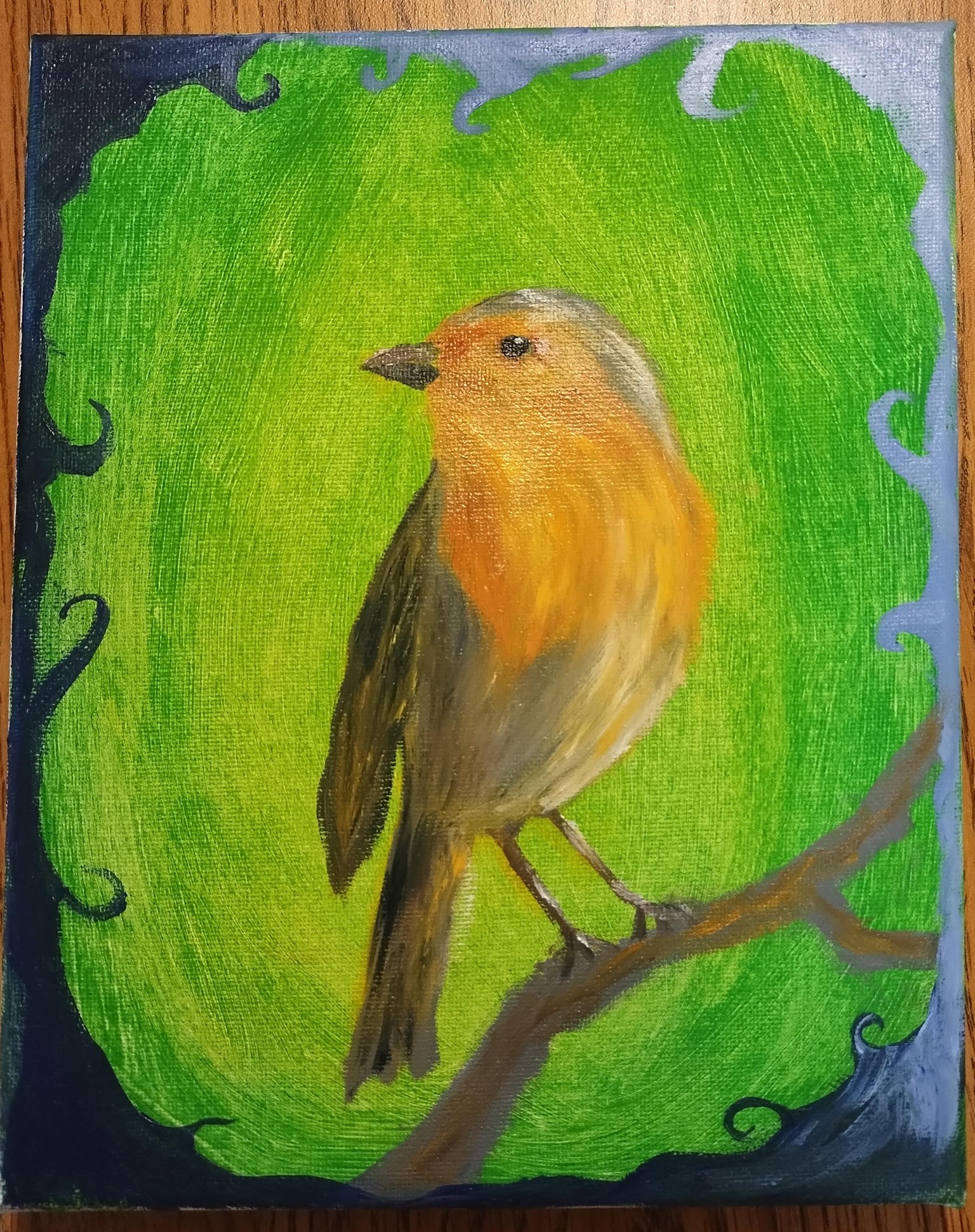 Bird my first oil painting - image 1 - student project