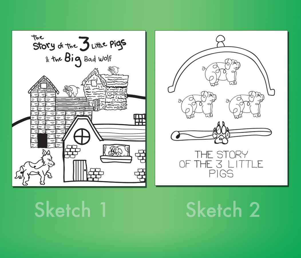 The Story of the Three little Pigs / Book Cover Design, By Andrew Wilcox - image 2 - student project