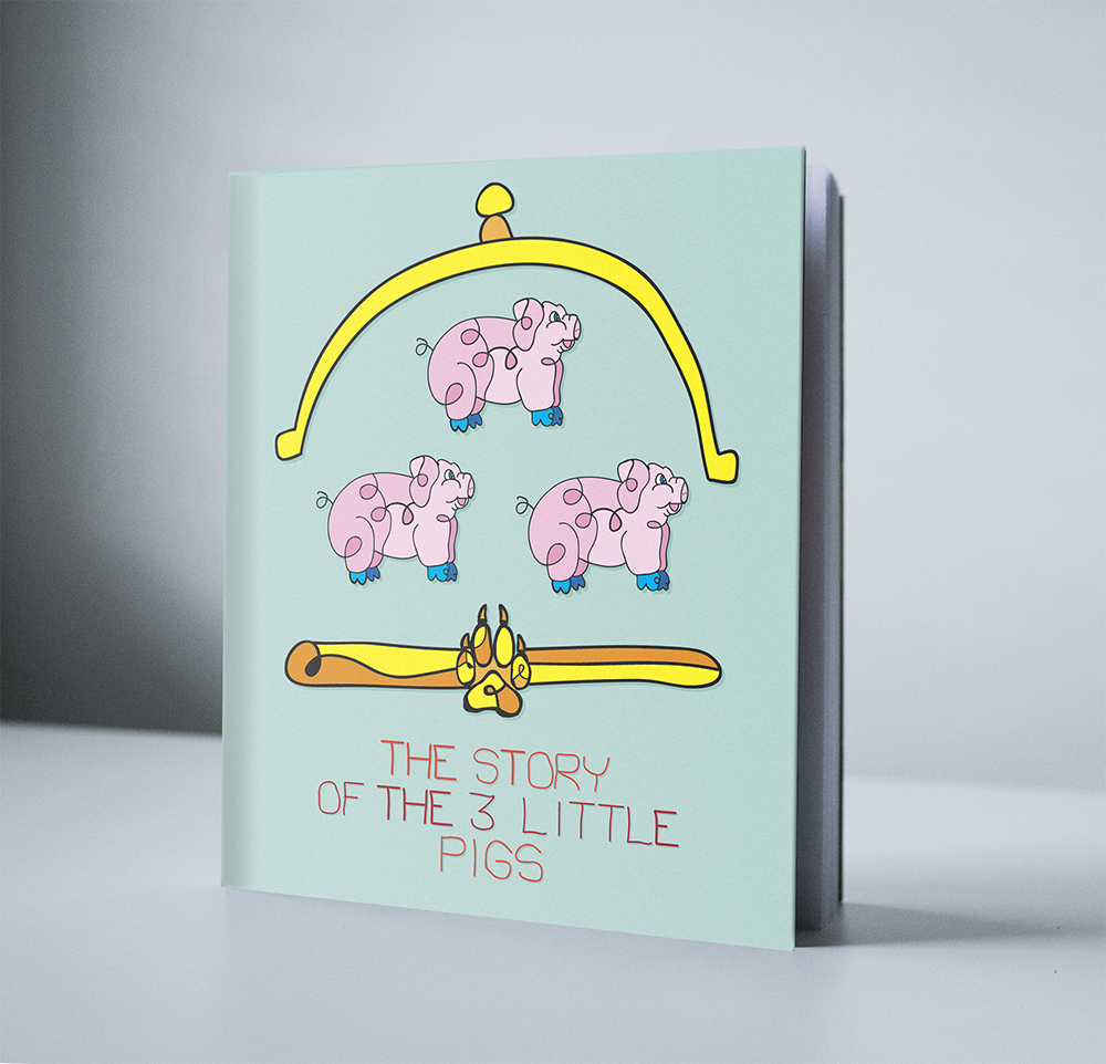 The Story of the Three little Pigs / Book Cover Design, By Andrew Wilcox - image 3 - student project