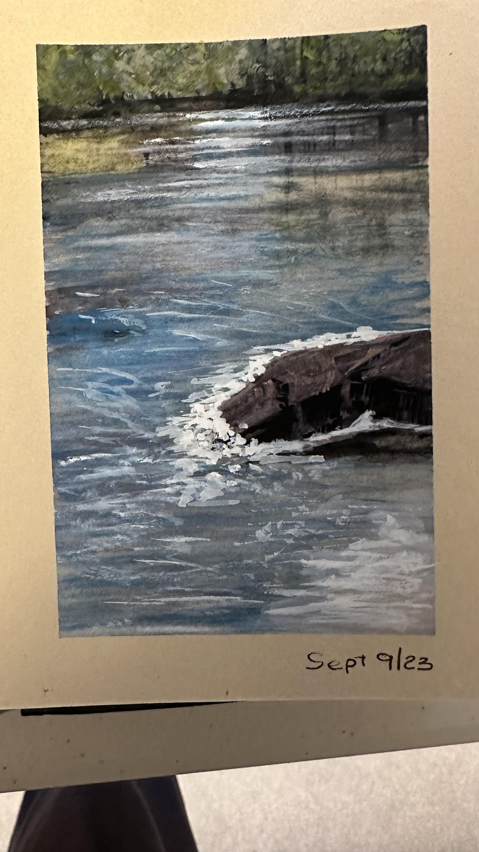 Water sketch in Gouache - image 1 - student project