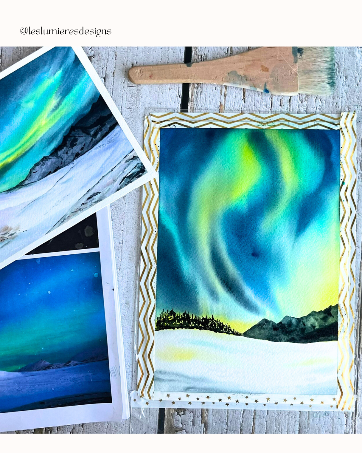 Paisajes de Invierno con Acuarelas + Bonus: Auroras Boreales - image 1 - student project