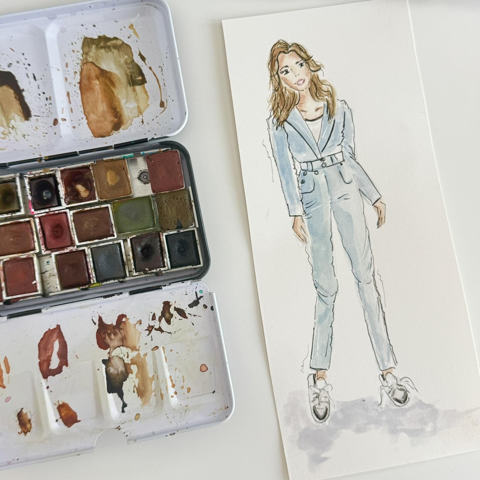 Fashion illustration with watercolors - image 2 - student project