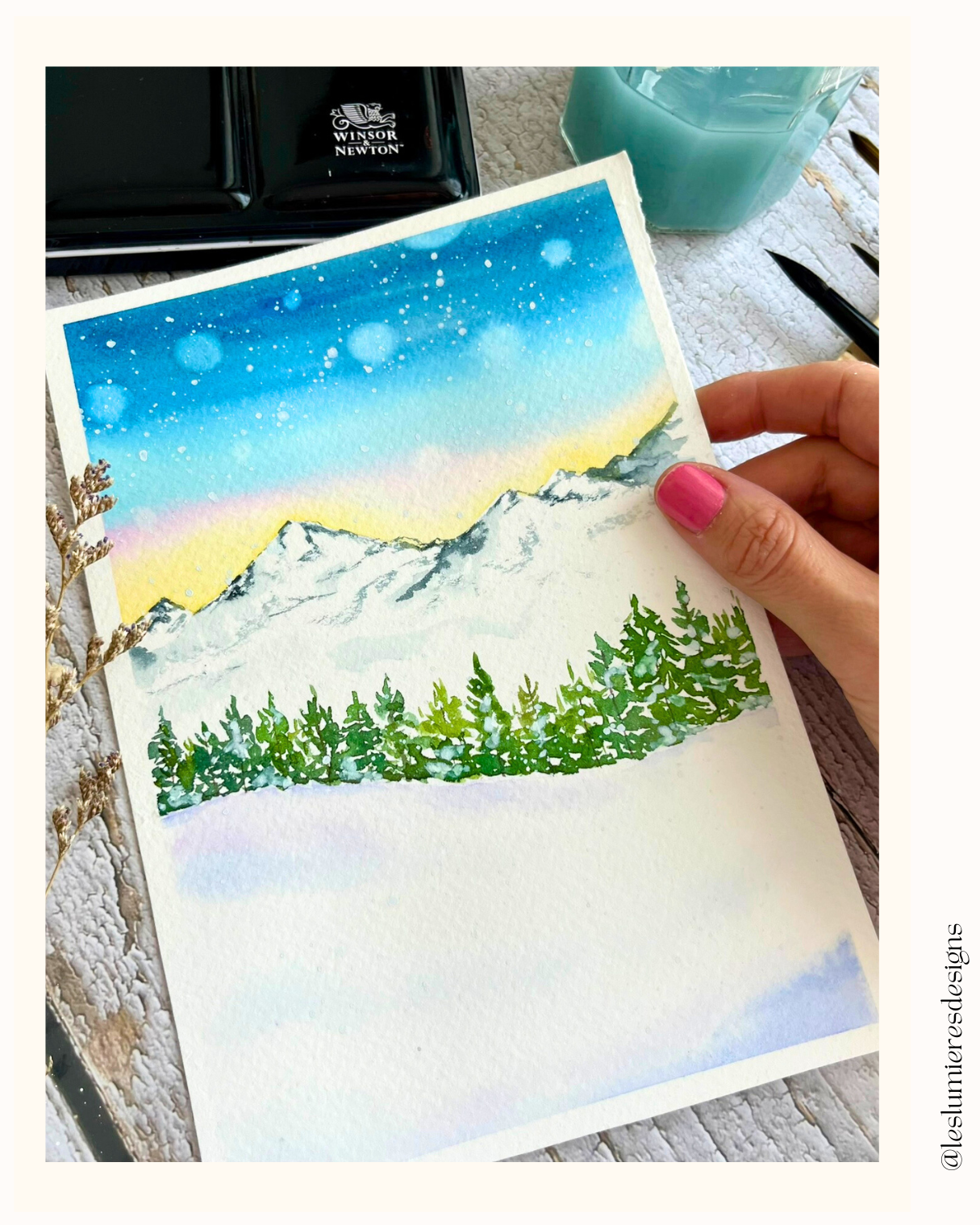 Paisajes de Invierno con Acuarelas + Bonus: Auroras Boreales - image 4 - student project