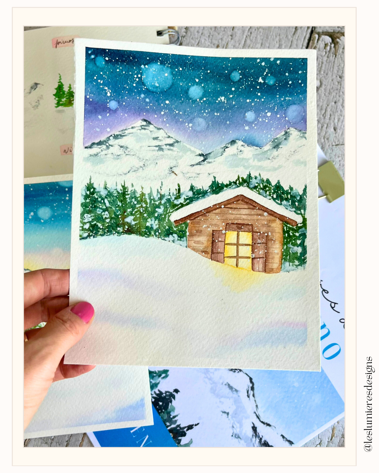 Paisajes de Invierno con Acuarelas + Bonus: Auroras Boreales - image 3 - student project