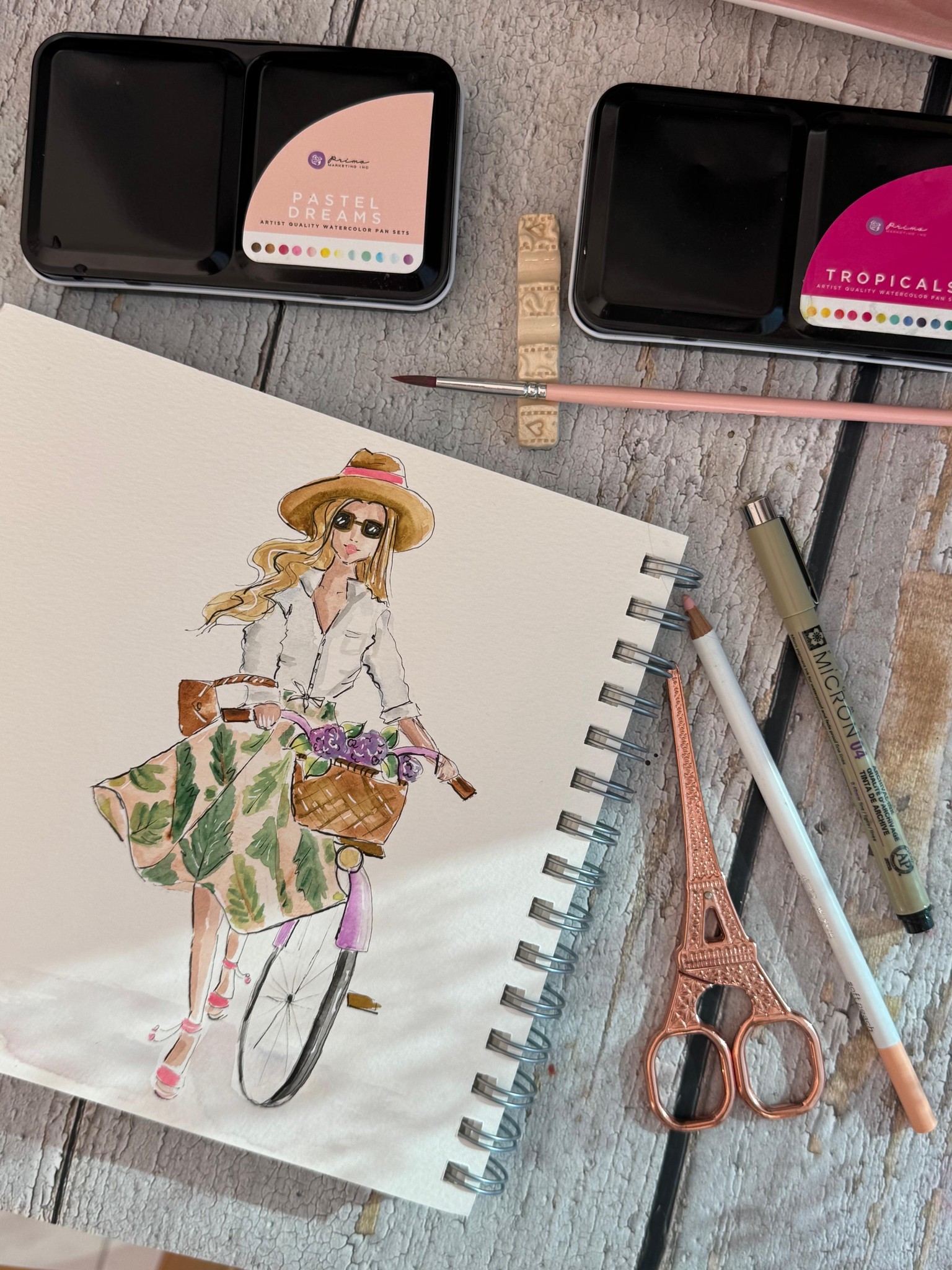 Fashion illustration with watercolors - image 1 - student project