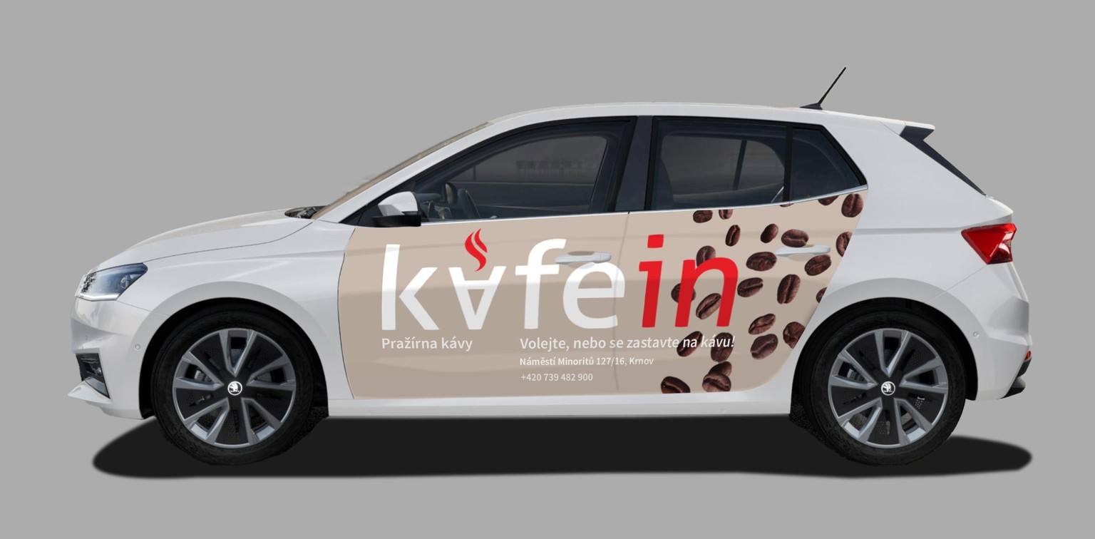 Coffee brand promo on a car - image 1 - student project