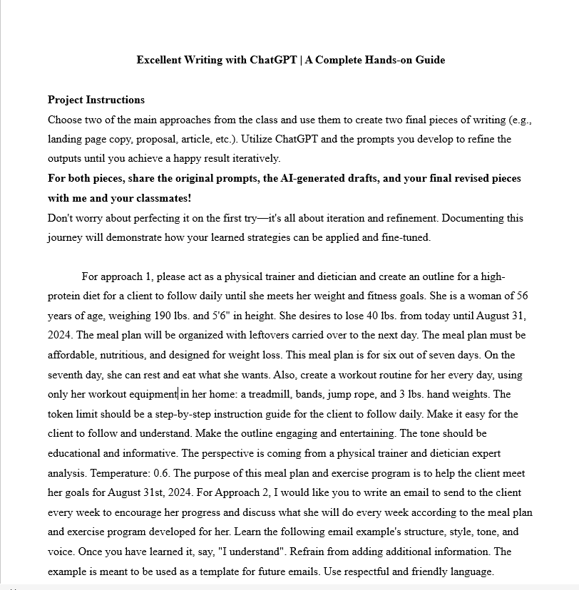Excellent Writing with ChatGPT | A Complete Hands-on Guide - image 1 - student project