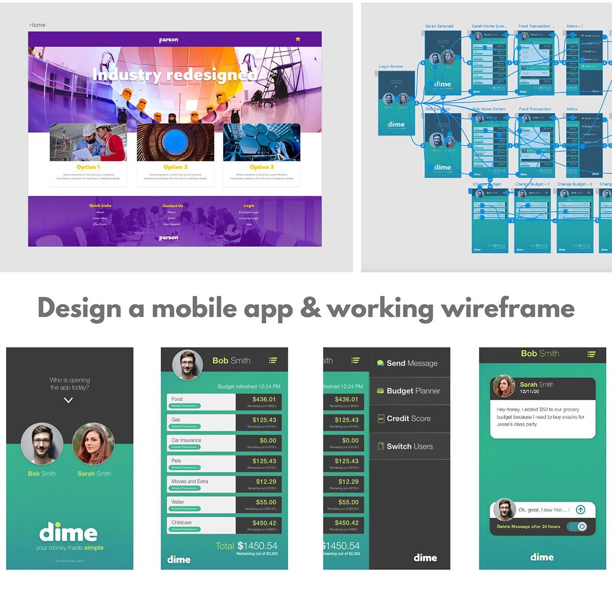 Mobile App Design and Wireframe - image 1 - student project
