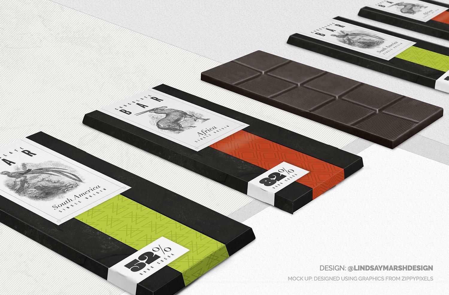 Chocolate Bar Design! Package Design and Graphic Design - image 2 - student project