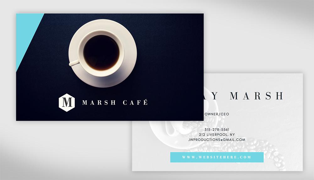 Cafe Poster and Business Card - Created all in Canva! Quick and Fun.  - image 2 - student project
