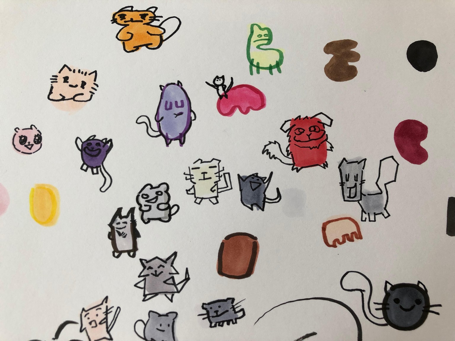 Happy Kitty Worksheet and Character Studies - image 4 - student project