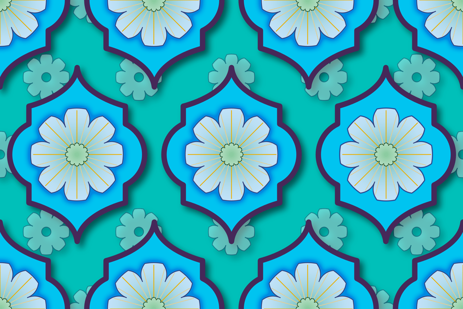 Geometric Quatrefoil patterns - image 2 - student project