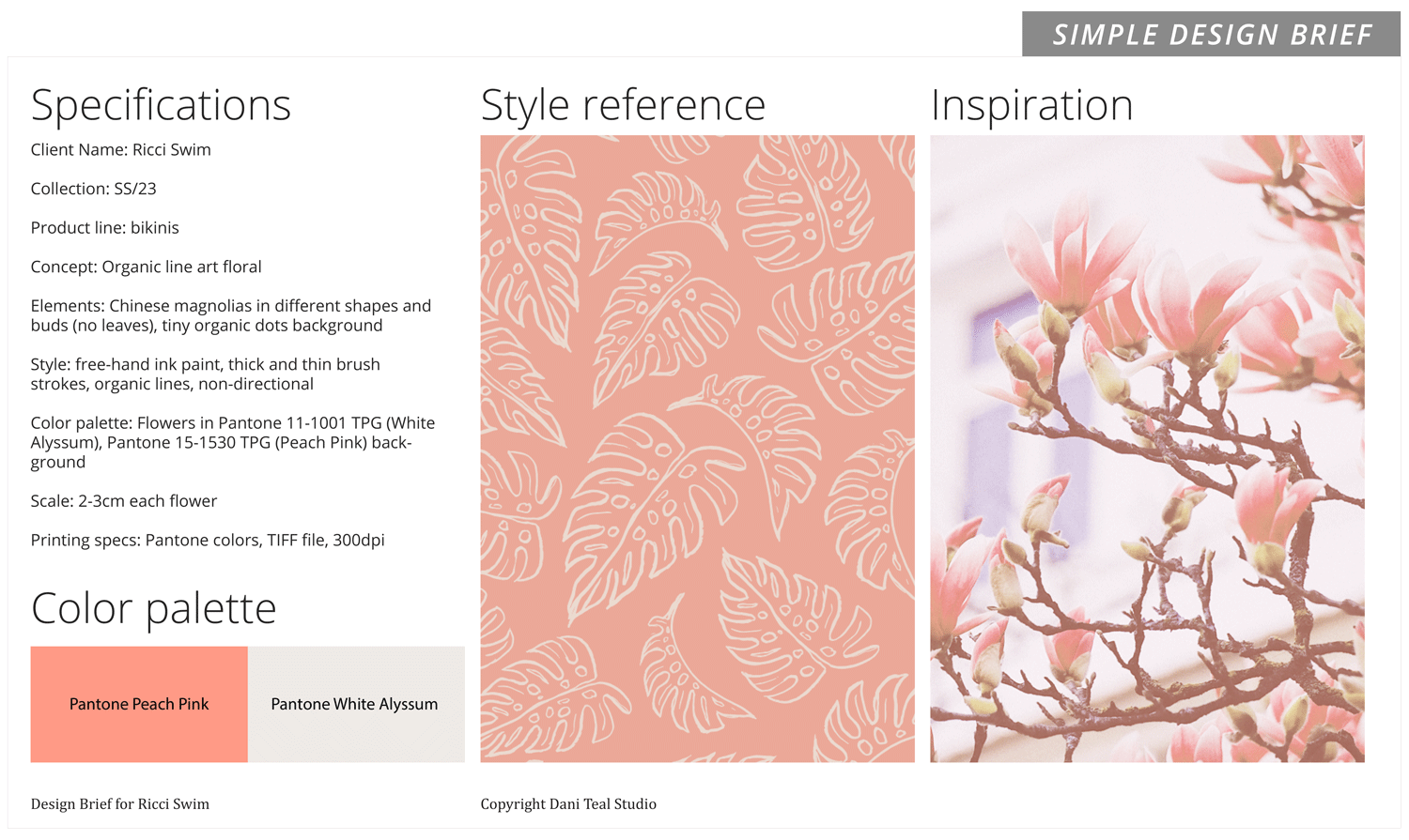 Chinese Magnolias Line Art - image 1 - student project