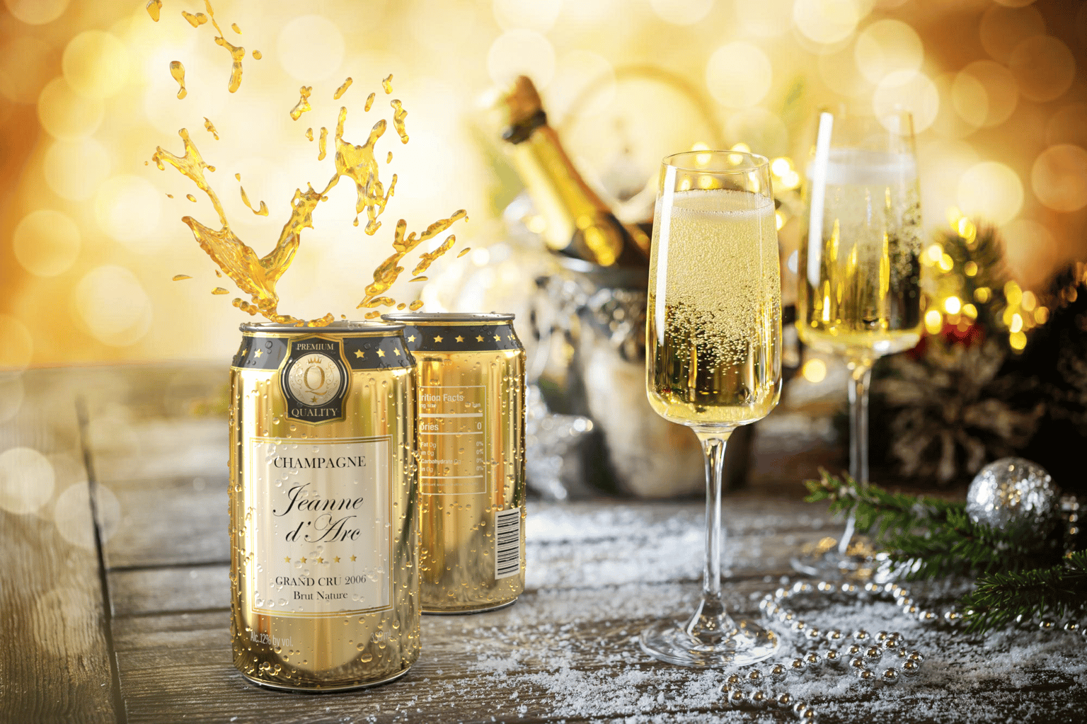 Can Mockup : Champagne in a can - image 1 - student project