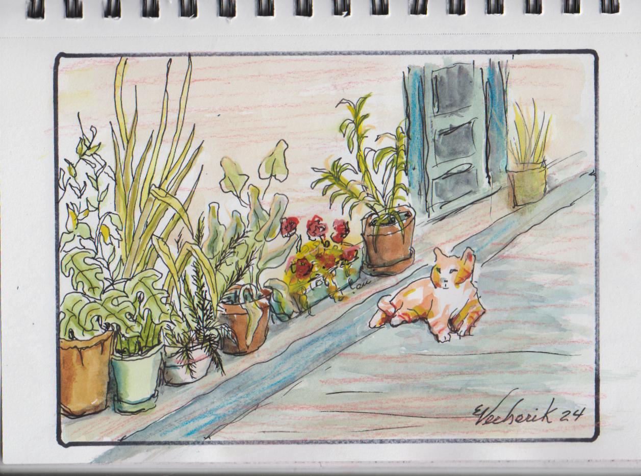 Sketching with mixed media -I love Sharpies newest product - image 3 - student project