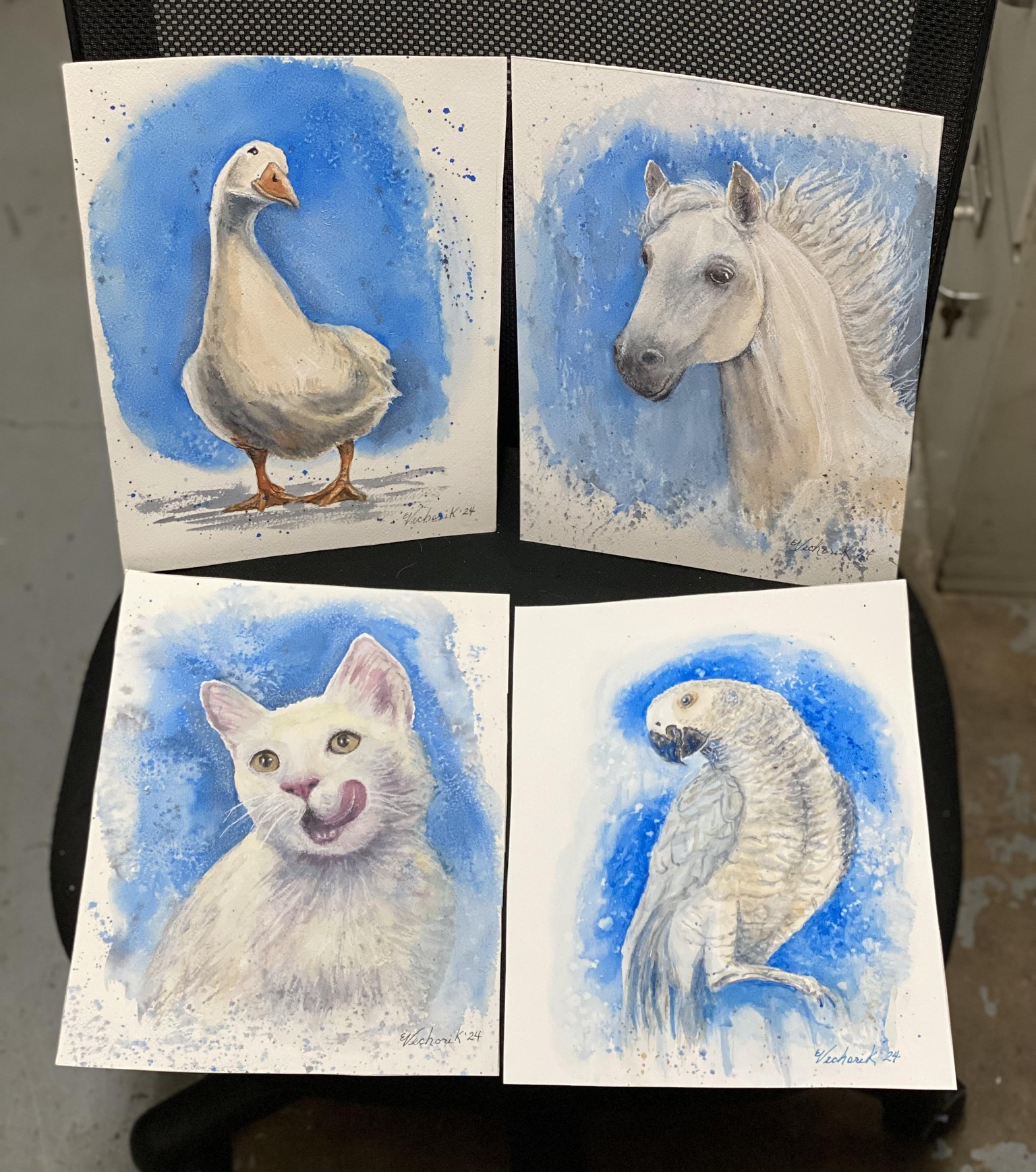 White critter series of 4 - image 1 - student project
