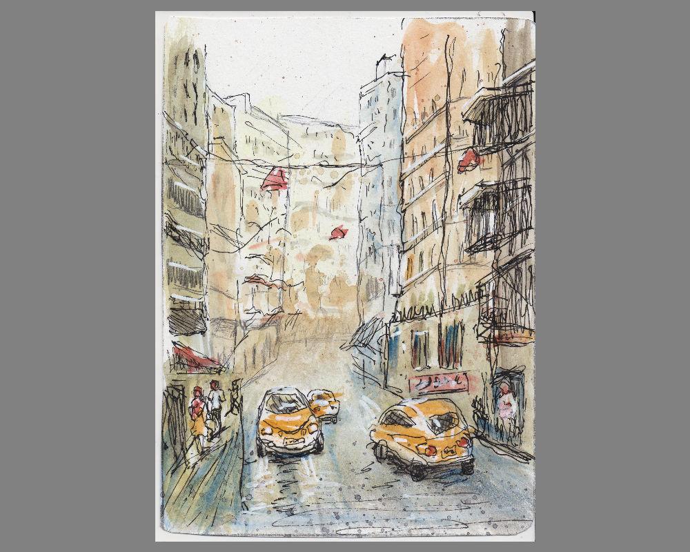 Urban sketching pen and ink - image 1 - student project