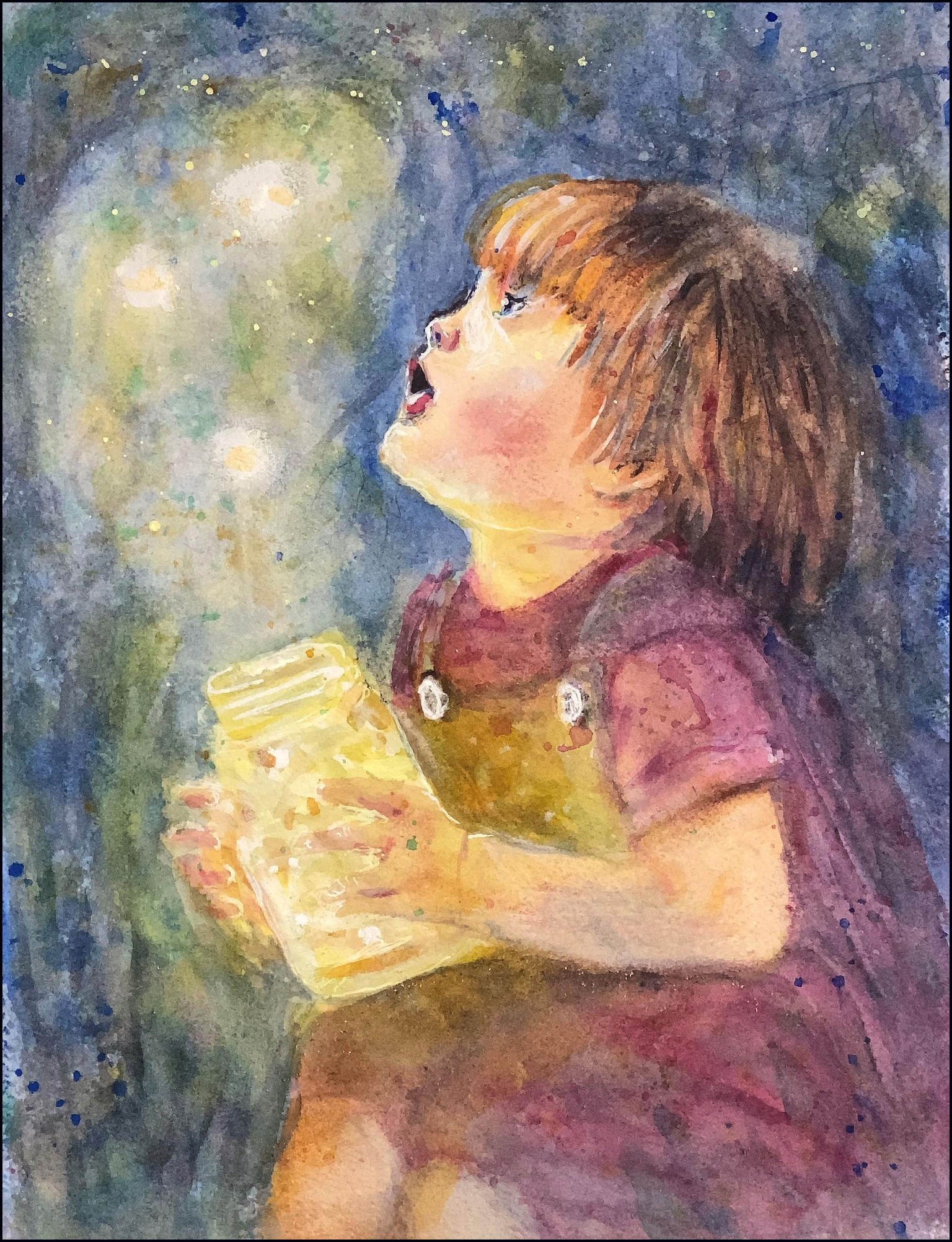 Watercolor primary color portraits - image 2 - student project