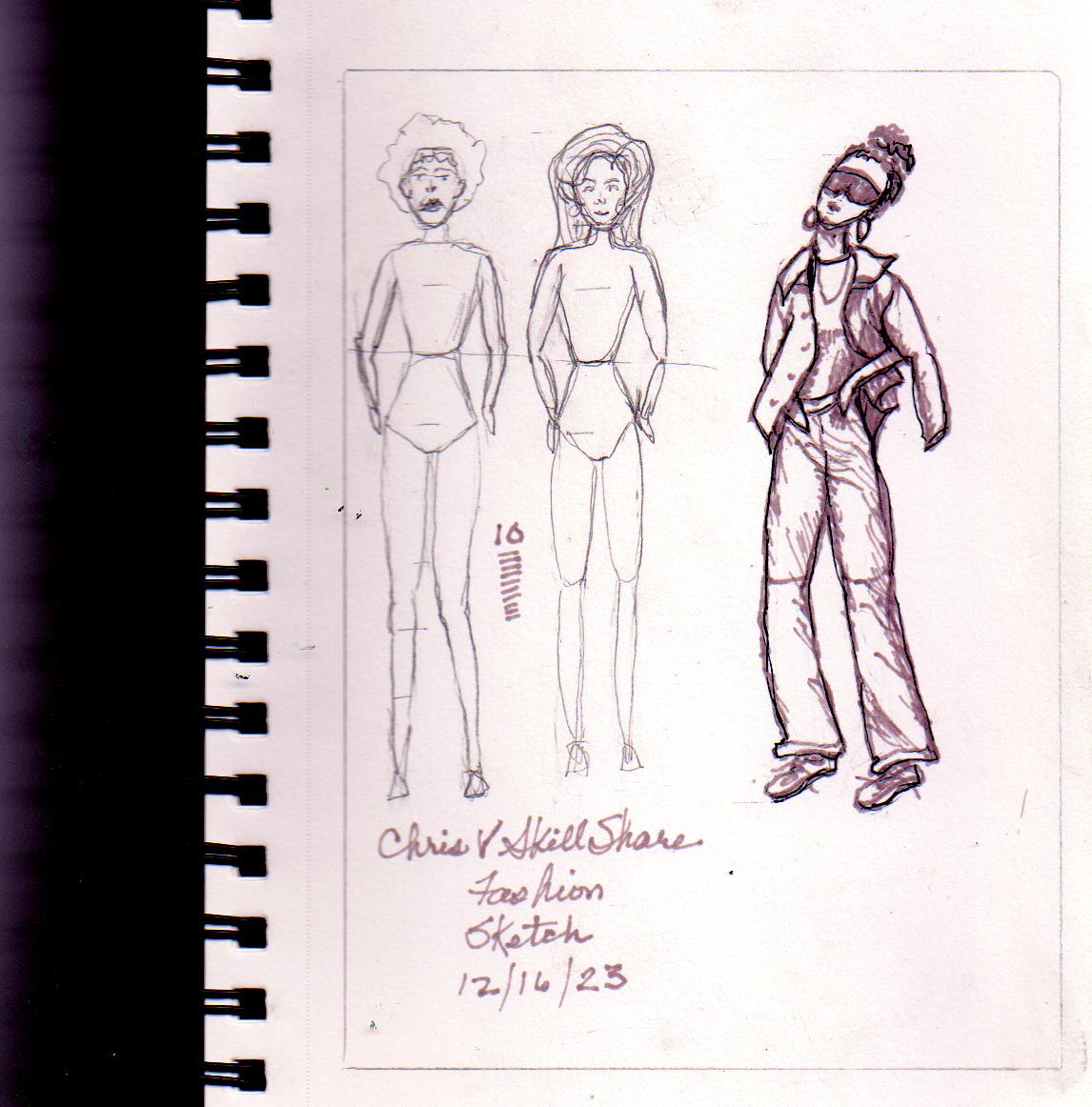 Fashion sketching x 2 - image 1 - student project