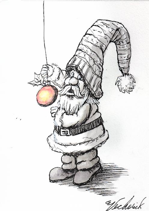 Christmas Gnome Watercolor - image 1 - student project
