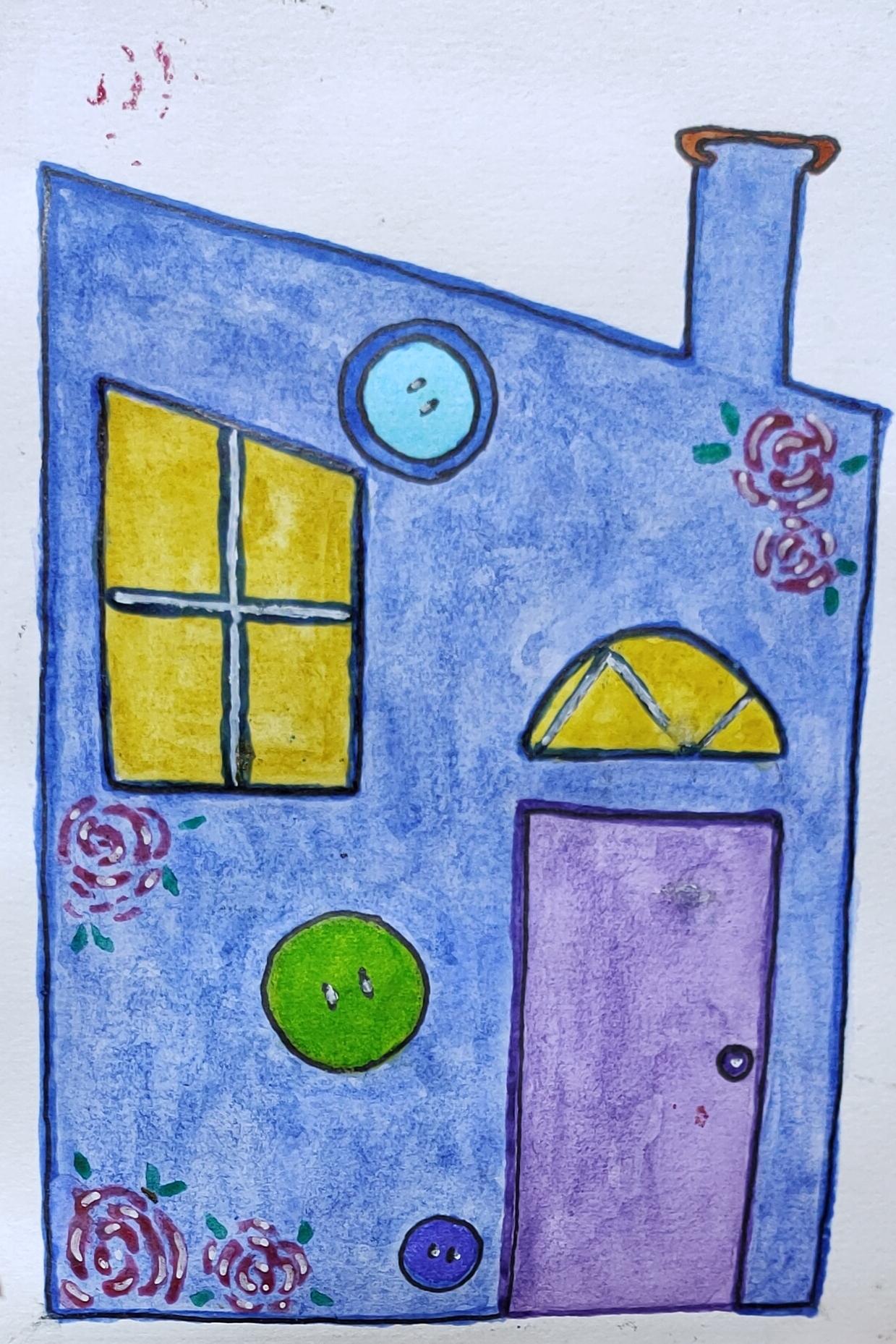 Happy tiny button decorated homes - image 5 - student project