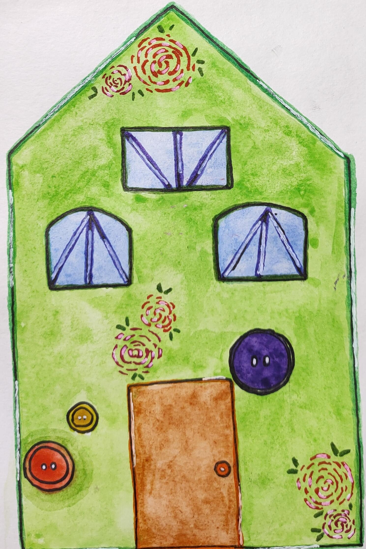 Happy tiny button decorated homes - image 7 - student project