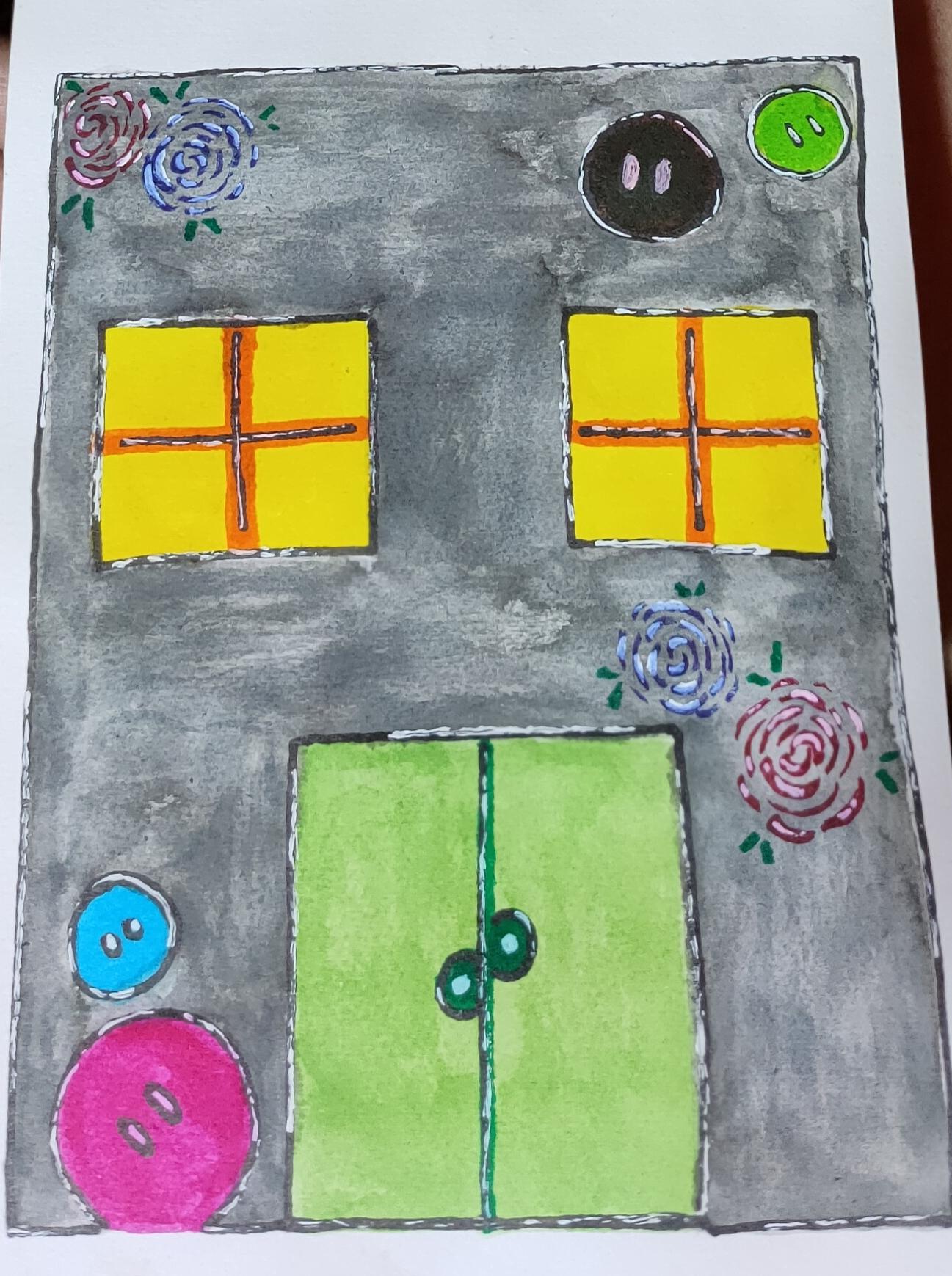 Happy tiny button decorated homes - image 8 - student project