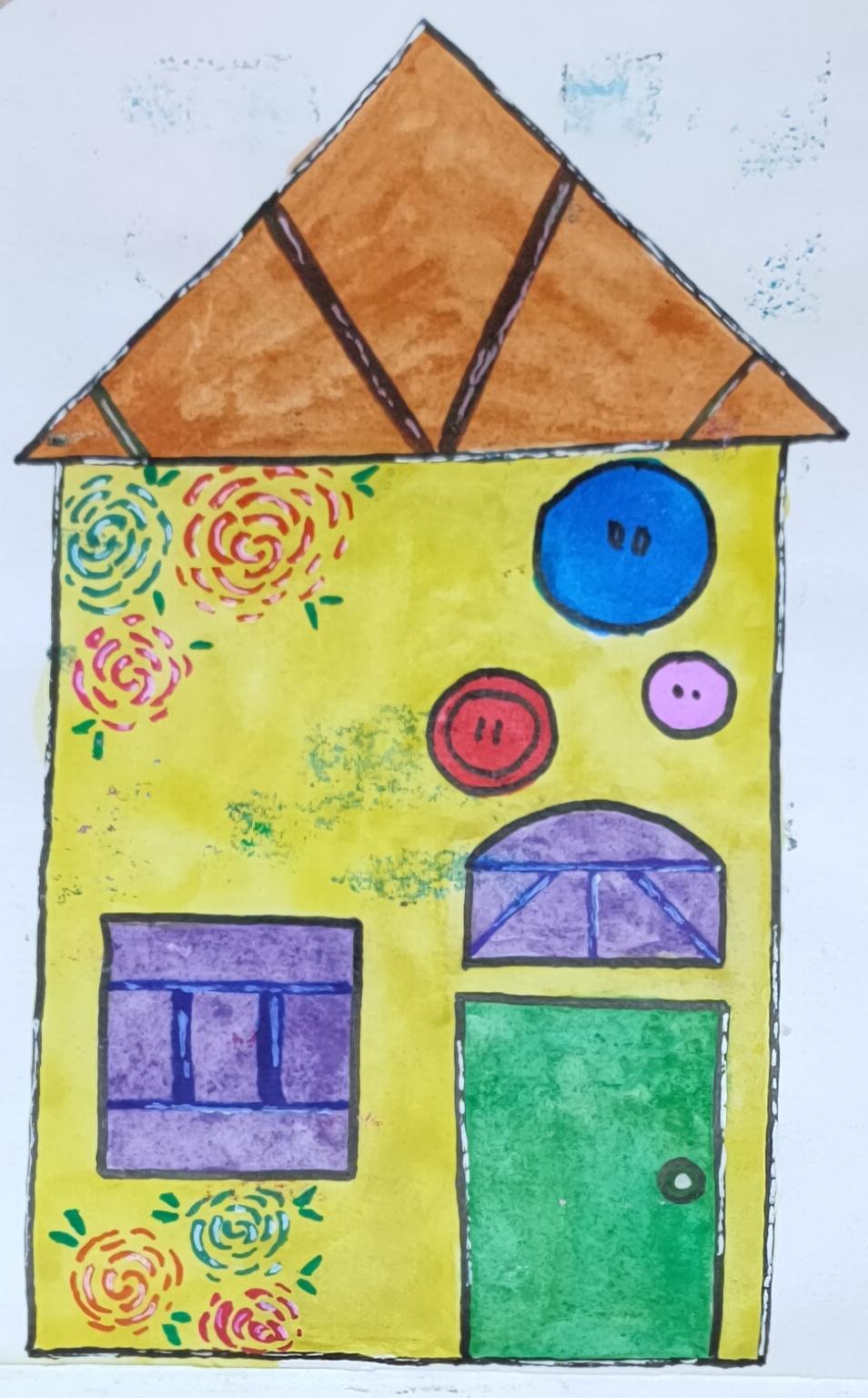 Happy tiny button decorated homes - image 3 - student project