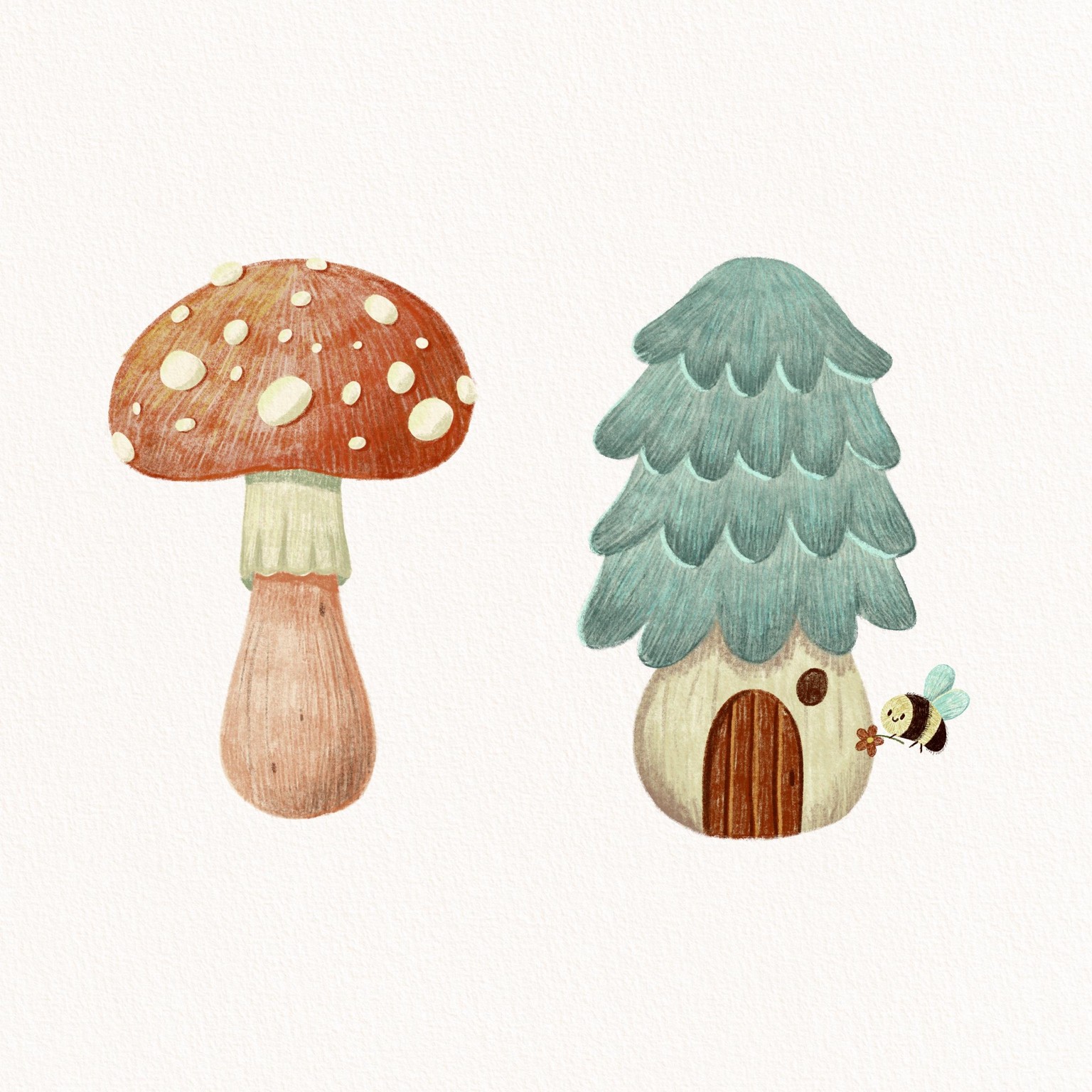 Mushroom Art in Procreate - image 5 - student project
