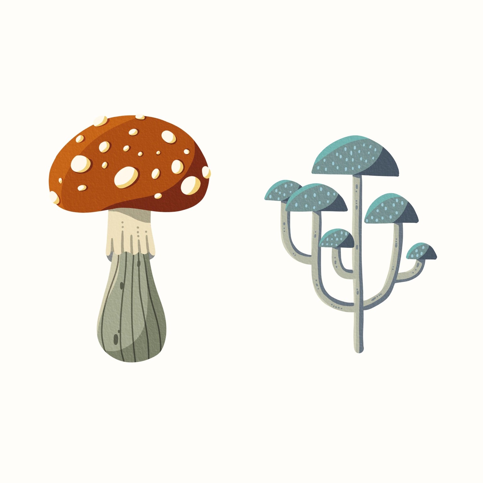 Mushroom Art in Procreate - image 3 - student project