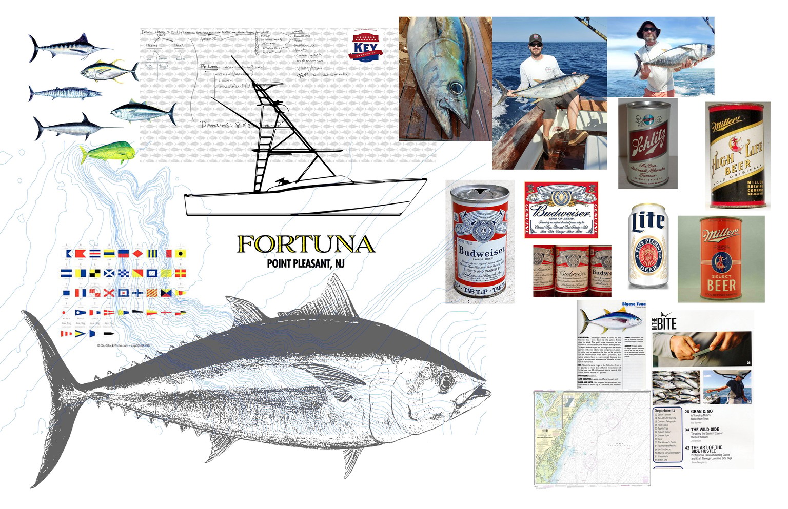 Big Eye Tuna Beers - Crew Day Lager Label (WIP) sketches - image 3 - student project