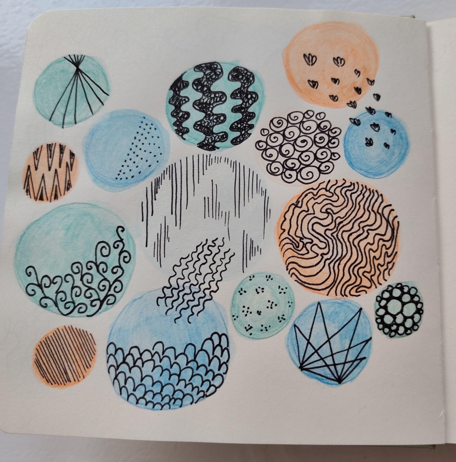 Abstract watercolors with patterns practice - image 2 - student project