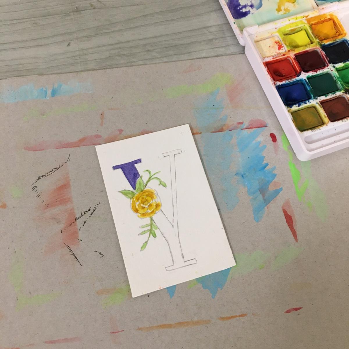 My floral lettering - image 2 - student project
