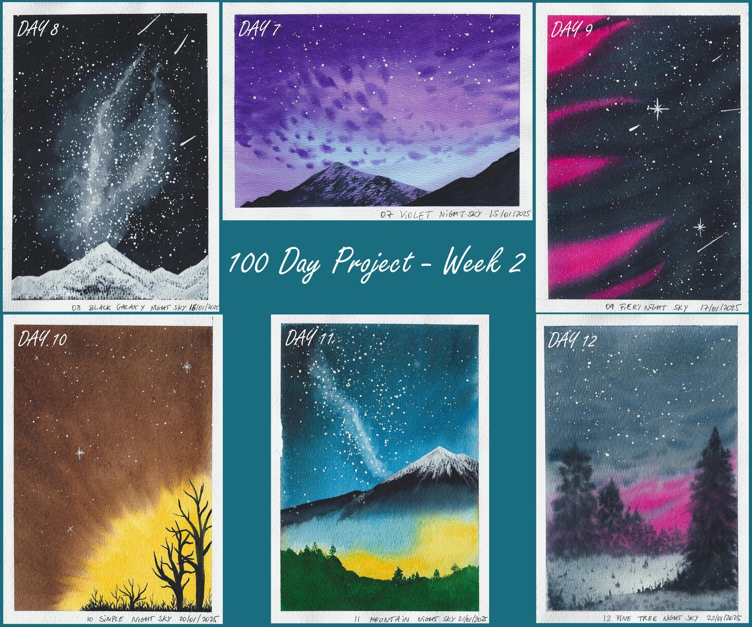 The art of not giving up - 100 Days of Watercolour - image 4 - student project