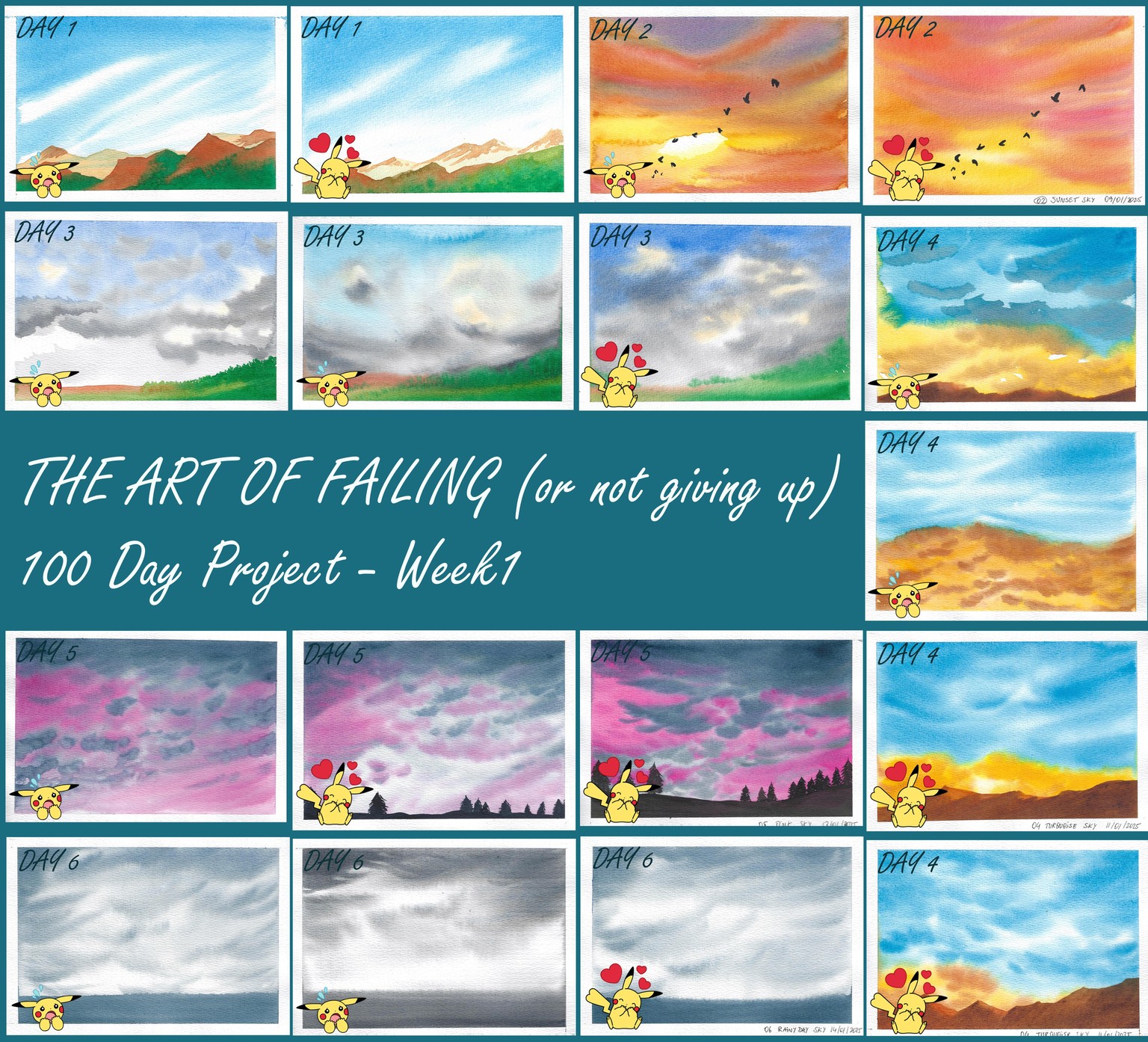 The art of not giving up - 100 Days of Watercolour - image 5 - student project