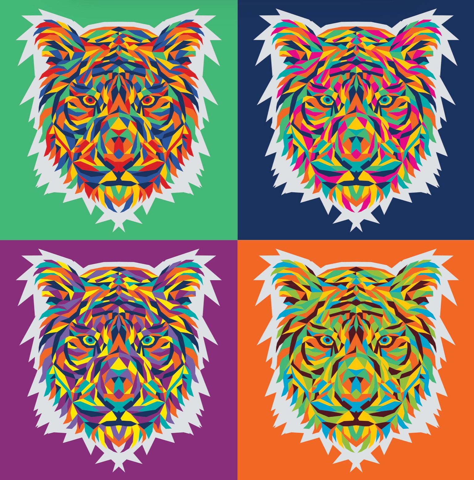 Geometric tiger - image 1 - student project
