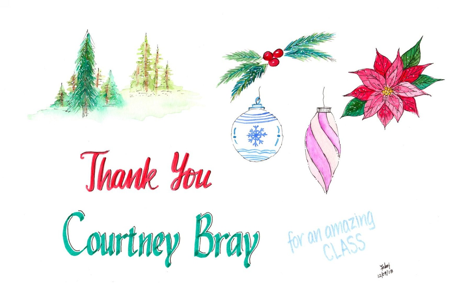 Watercolor Holiday Illustrations - image 1 - student project