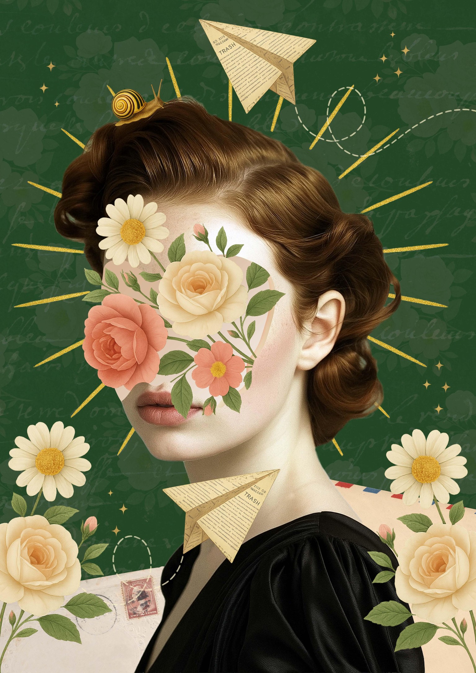 Digital collage: Bloom of a Forgotten Thought - image 1 - student project