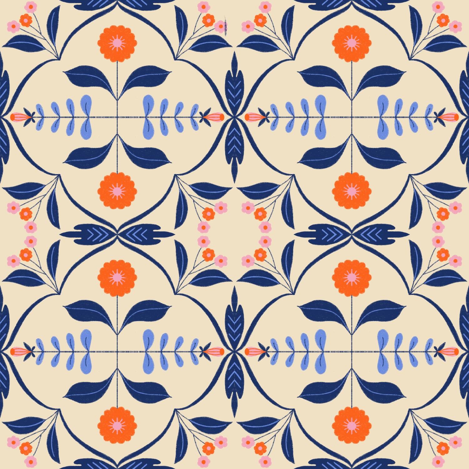 How to create a symmetric pattern in Procreate - image 5 - student project