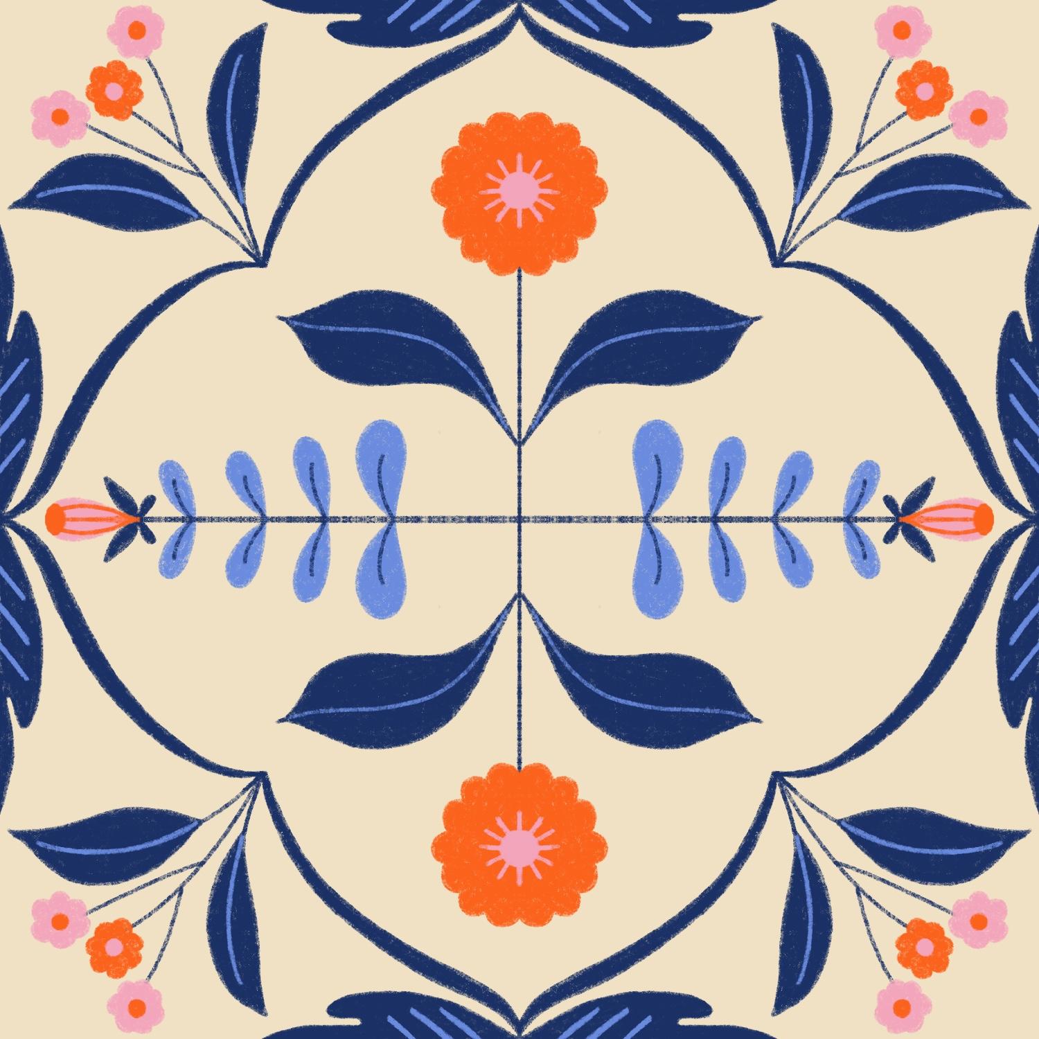 How to create a symmetric pattern in Procreate - image 4 - student project