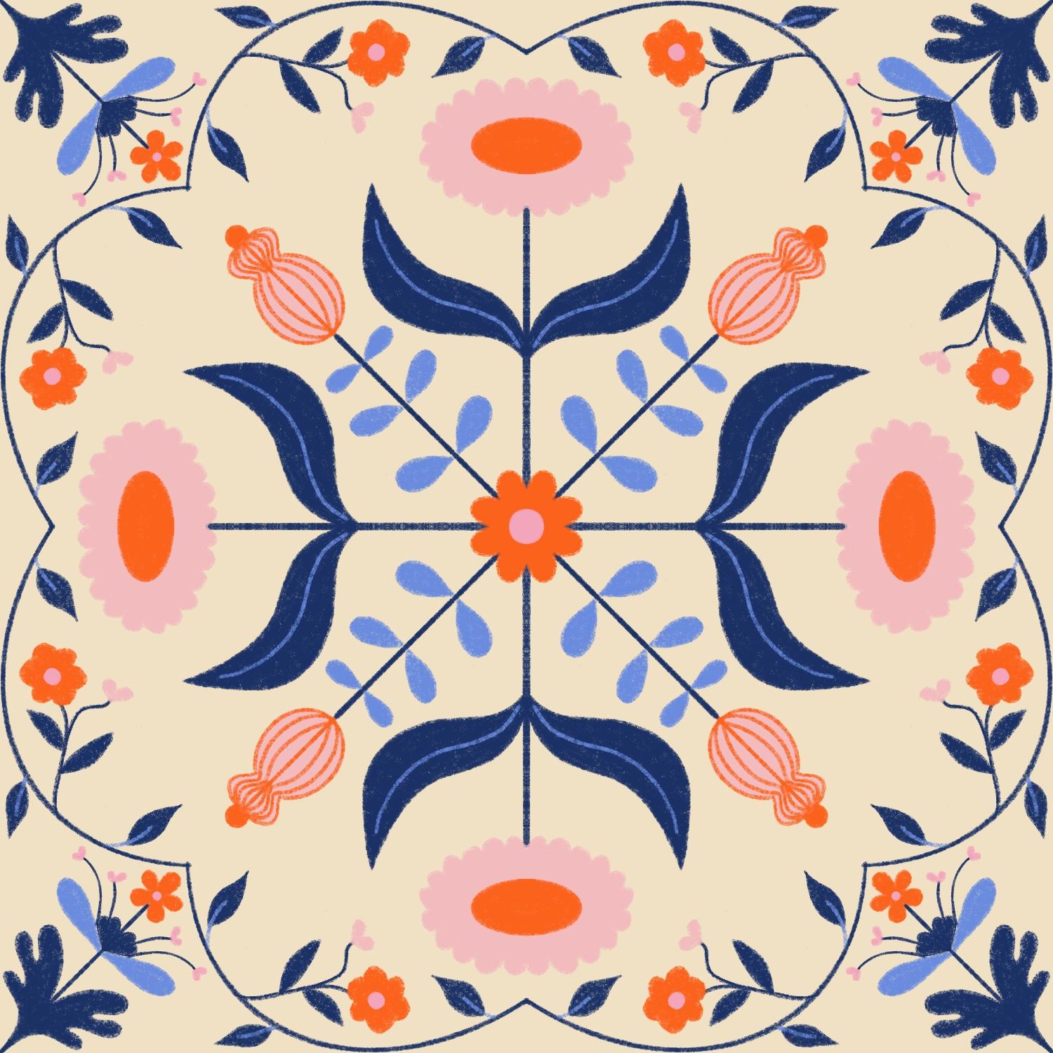 How to create a symmetric pattern in Procreate - image 6 - student project
