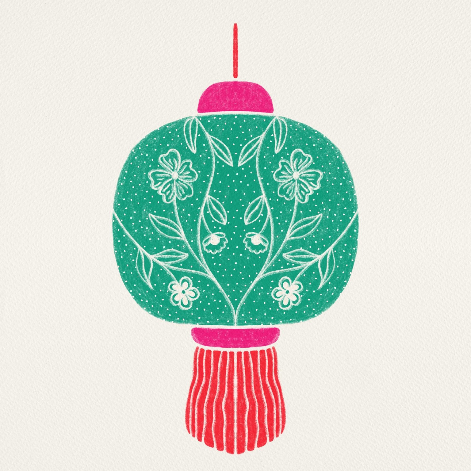 Chinese Lantern Illustration in Procreate - image 2 - student project