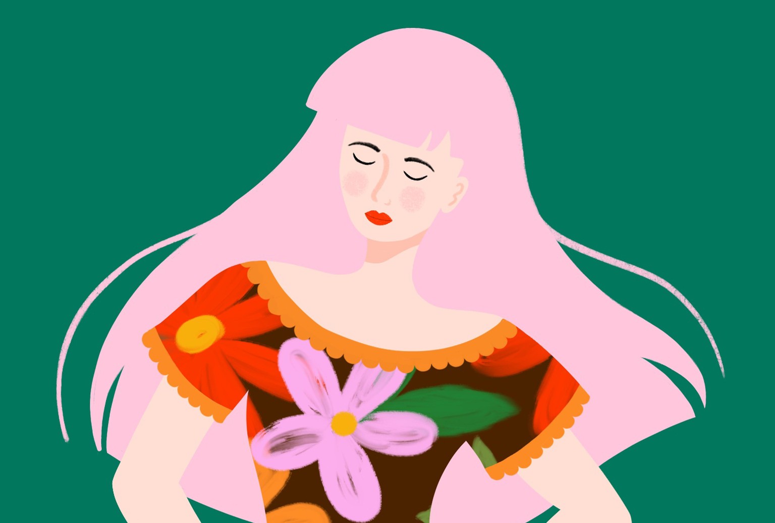 Stylized Character Illustration in Procreate - image 2 - student project