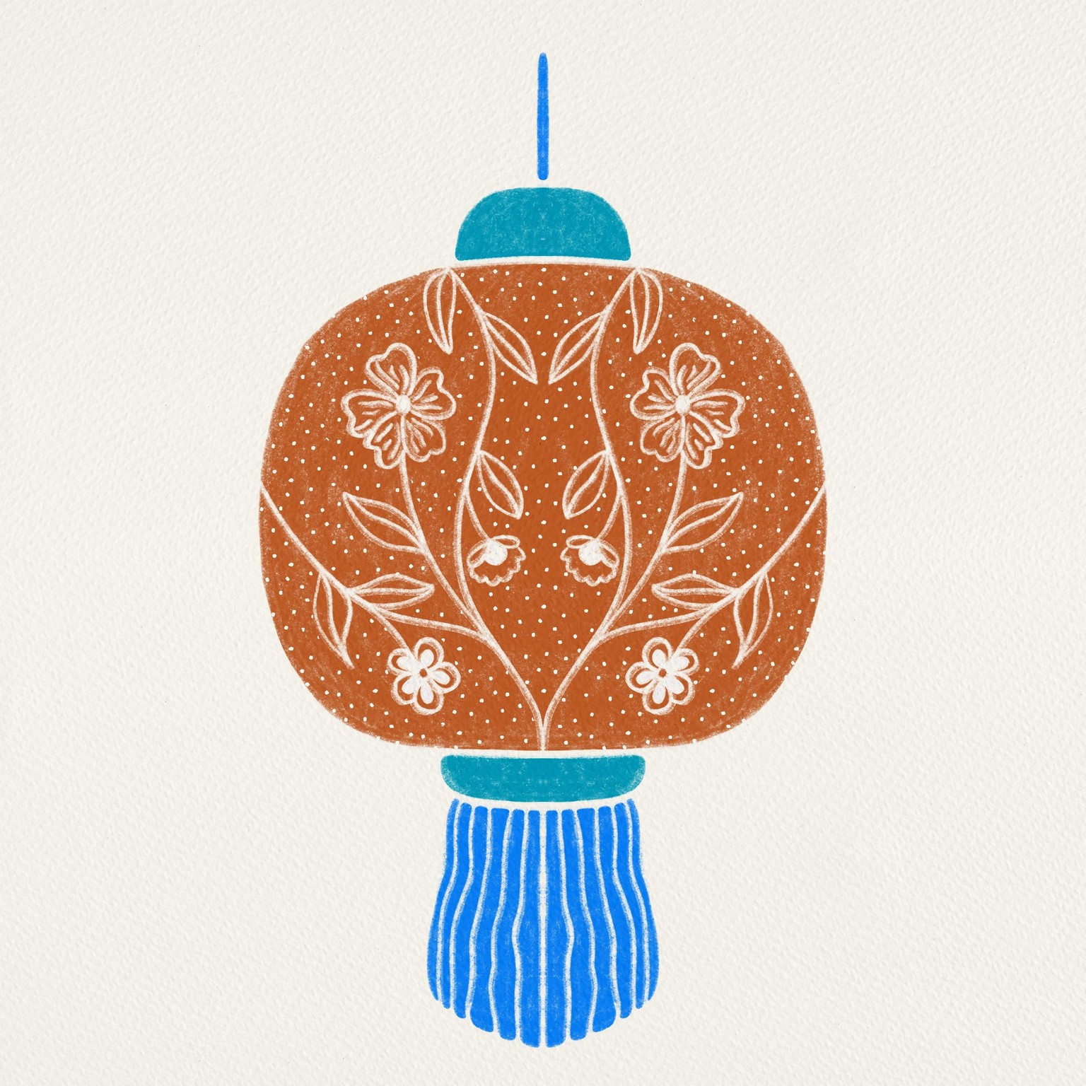 Chinese Lantern Illustration in Procreate - image 3 - student project