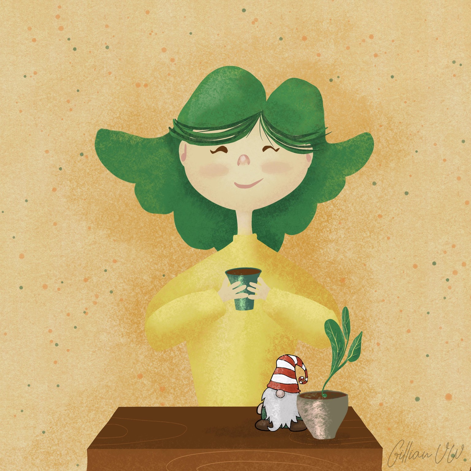 Cartoon Coffee Girl - image 2 - student project
