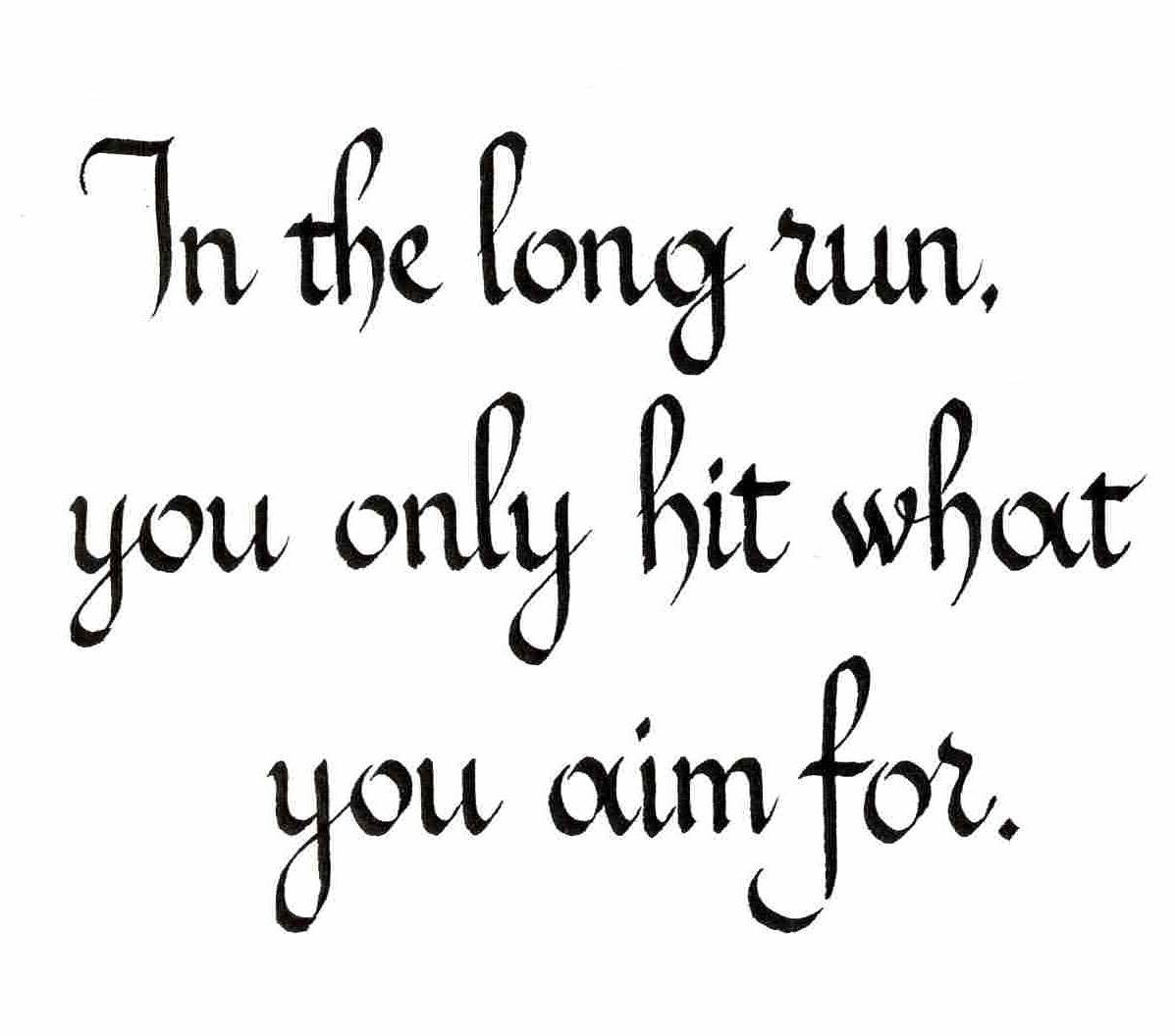 In the long run, you only hit what you aim for - image 1 - student project
